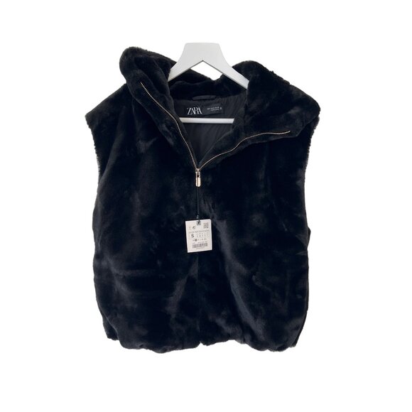 Zara Faux Fur Vest - Picture 1 of 3